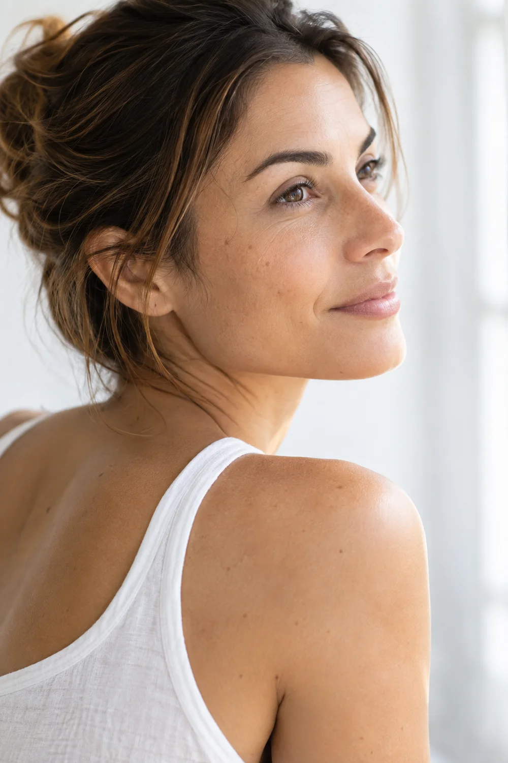 Une peau en lumière naturelle
